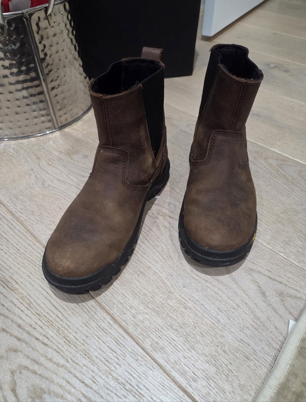 Brown Leather Chelsea Work Boots
